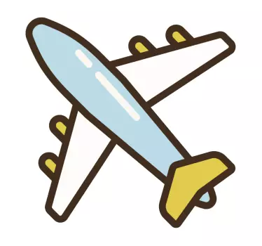 Sticker avion valise - TenStickers