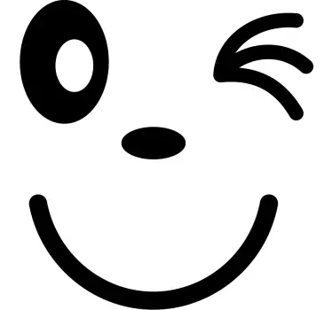 Sticker voiture dessin clin d'oeil - TenStickers