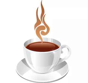 Sticker cuisine tasse café brillante - TenStickers