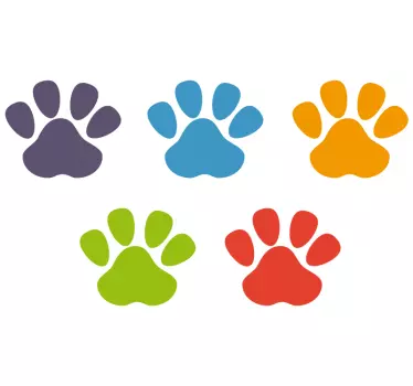 Sticker Maison Pattes colorées - TenStickers