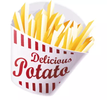Sticker cuisine cornet de frites - TenStickers