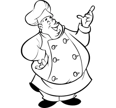 Sticker frigo chef cuistot - TenStickers