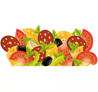 Sticker cuisine salade gourmande - TenStickers