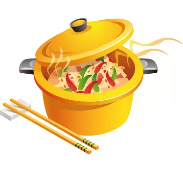 Sticker cuisine nourriture asiatique - TenStickers