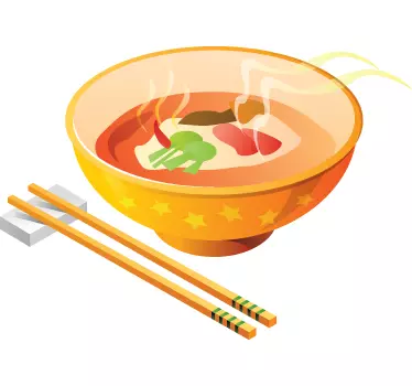 Sticker cuisine soupe chinoise - TenStickers