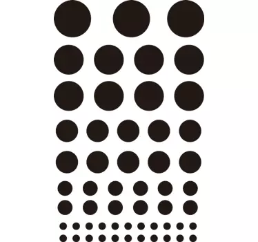 Sticker vélo points ronds monochrome - TenStickers