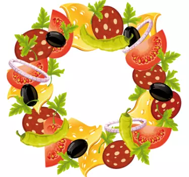 Sticker cuisine couronne salade - TenStickers