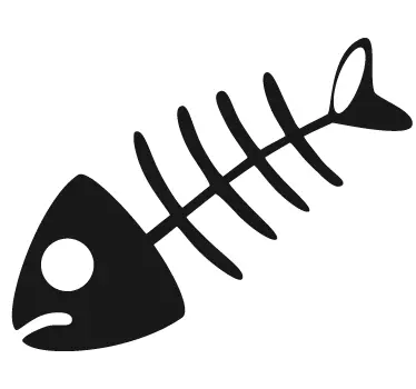 Sticker arête poisson - TenStickers