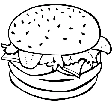 Sticker restaurant d'entreprise burger - TenStickers