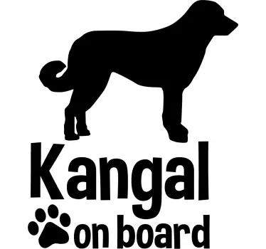 Stickers Voiture Dessin kangal à bord - TenStickers