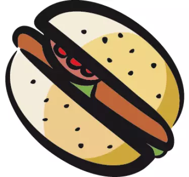 Sticker cuisine illustration burger - TenStickers