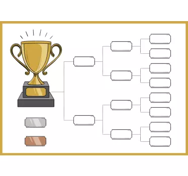 Sticker tableau blanc graphique de tournoi - TenStickers