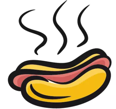 Sticker cuisine illustration hot dog - TenStickers