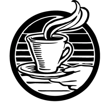 Sticker cuisine illustration tasse café - TenStickers