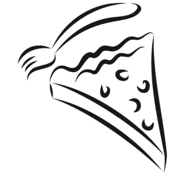 Sticker gâteau et fourchette - TenStickers
