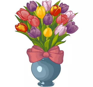 Sticker fleurs et plantes vase floral - TenStickers