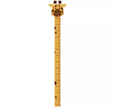 Sticker toise tableau de croissance de la girafe - TenStickers