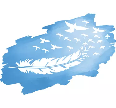 Sticker nature motif de plumes élégant - TenStickers