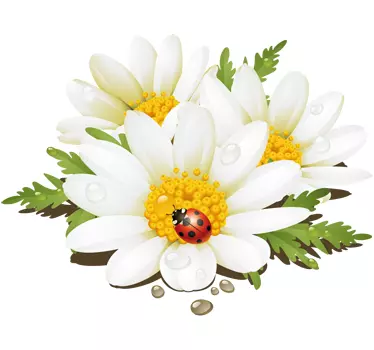 Sticker fleurs rosée - TenStickers