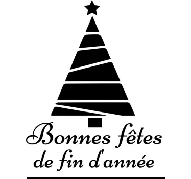 Sticker Vitre Noel bonnes fetes fin d'année - TenStickers