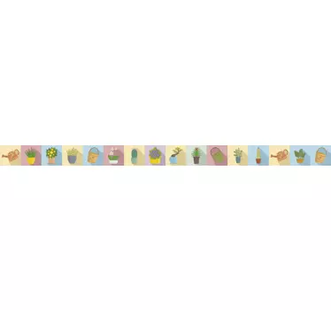 Frise Autocollante plantes tropical - TenStickers