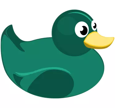 Sticker oiseaux canard vert - TenStickers