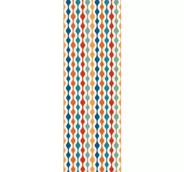 Enveloppe de réfrigérateur vintage vagues - TenStickers