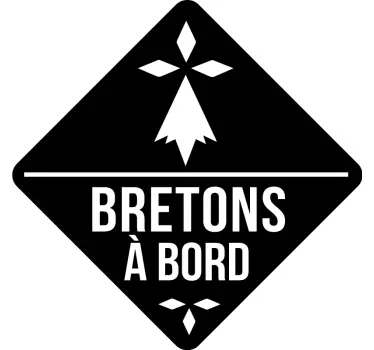 Sticker voiture original bretons à bord - TenStickers