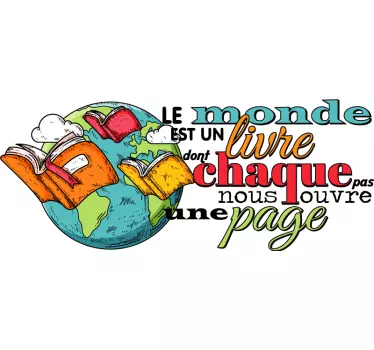 Sticker Mural bibliothèque journée des livres - TenStickers