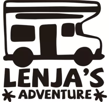 Autocollant camping car nom personnalisé et aventure - TenStickers