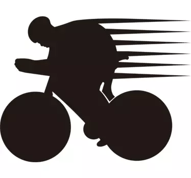 Sticker mural vélo de course - TenStickers