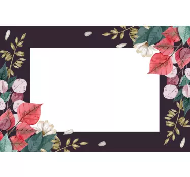 Sticker salle de bain miroir décoration fleurs - TenStickers