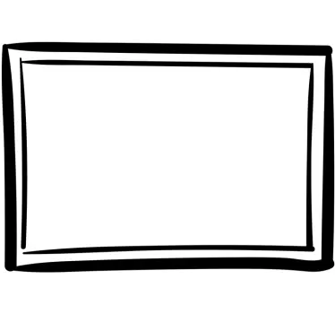 Sticker miroir salle de bain cadre rectangulaire - TenStickers