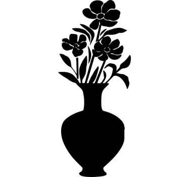 Sticker fleurs et plantes vase floral élégant - TenStickers