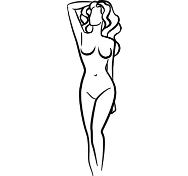 Autocollant mural adulte fille sexy contour - TenStickers