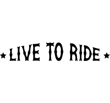 stickers moto live to ride - TenStickers