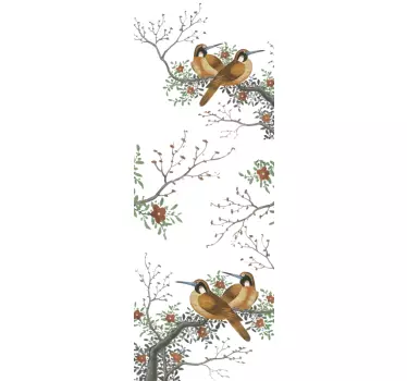 Sticker fenêtre nature oiseaux et branches - TenStickers