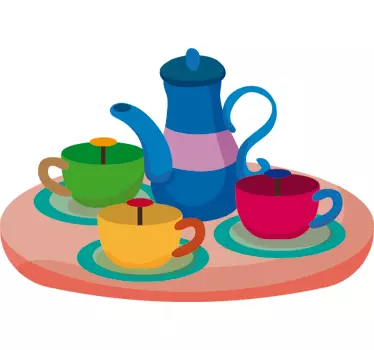 Sticker enfant jeu dinette - TenStickers