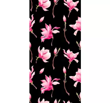 Sticker cuisine motif floral rose - TenStickers