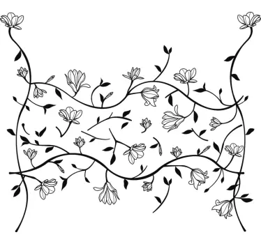 Sticker fleur motif branches florales - TenStickers