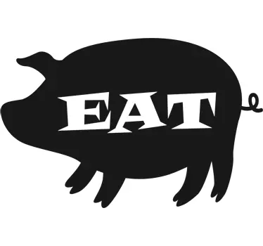 Sticker cuisine manger cochon - TenStickers
