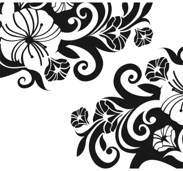 Adhésif ornement d'angle floral - TenStickers