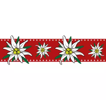 Frise autocollante fleurs d'Edelweiss - TenStickers