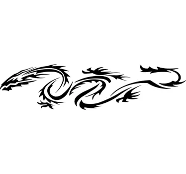 Sticker moto dragon tribal - TenStickers