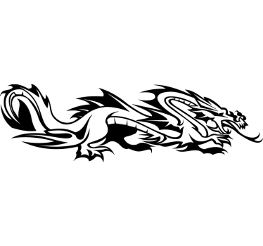 Grand autocollant pour voiture dragon avec flèche - TenStickers