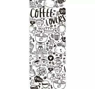 Sticker cuisine fenêtre  motif café - TenStickers
