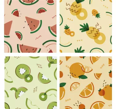 Sticker carrelage fruits variés - TenStickers