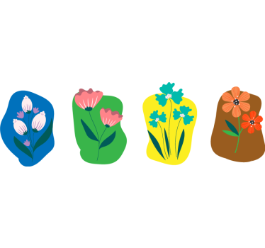 Conteneur de déchets avec sticker fleur - TenStickers