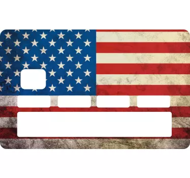 Autocollant carte bancaire drapeau américain - TenStickers