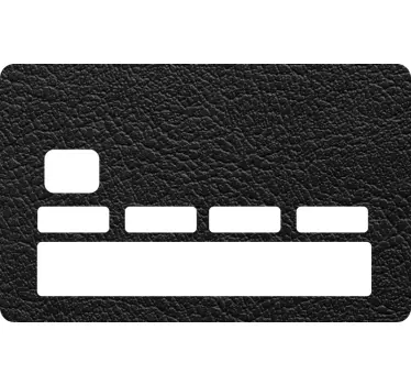Sticker carte bancaire effet cuir noir - TenStickers
